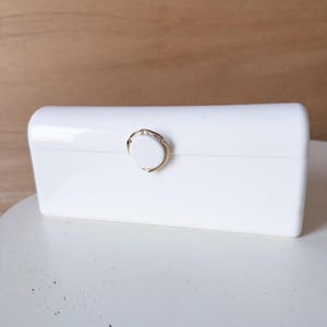 MCM Wilardy White Lucite Box Clutch