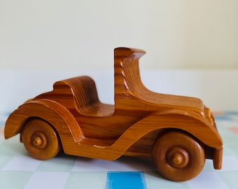 Vintage wood Toy Car