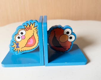 Elmo and Zoe Bookends