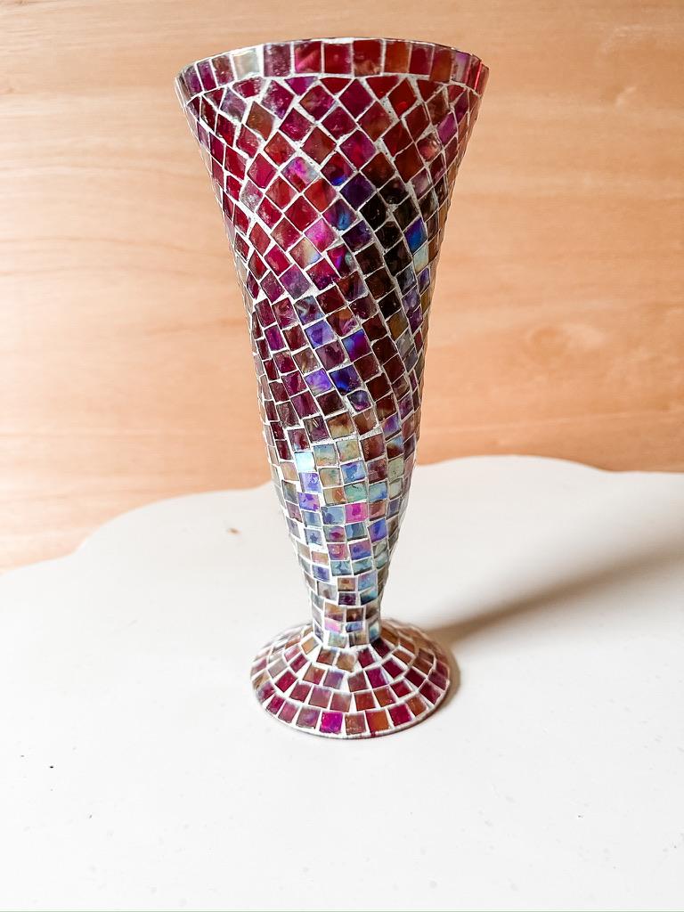 花瓶 硝子 ガラス イタリア 高級 90S BISAZZA VETRO Vtg 90's Z Gallerie Mosaic Vase - Etsy