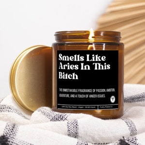 Funny Aries Candle: Coconut Soy Wax, 45 Hour Burn