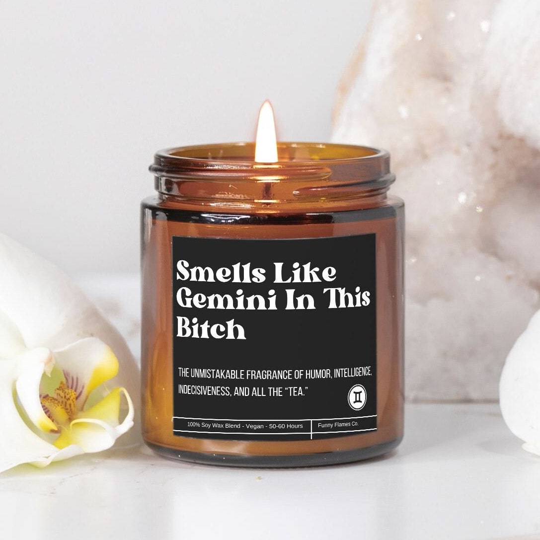 Funny Gemini Candle Gemini Birthday Gift Gemini Gift for Him Gemini