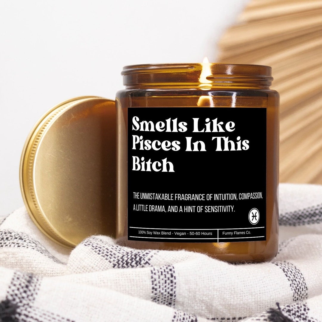 Funny Pisces Candle Pisces Birthday Gift Pisces Star Sign Candle Pisces