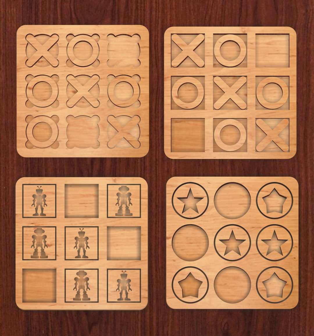 Laser Cut Pucket Game Board Game DXF File Free Download 