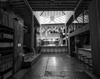Coffee Shop Photo, Black and White Coffee Shop, Digital Download for Printing and Personal Use