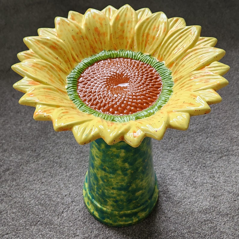 Sunflower Bird Bath Etsy