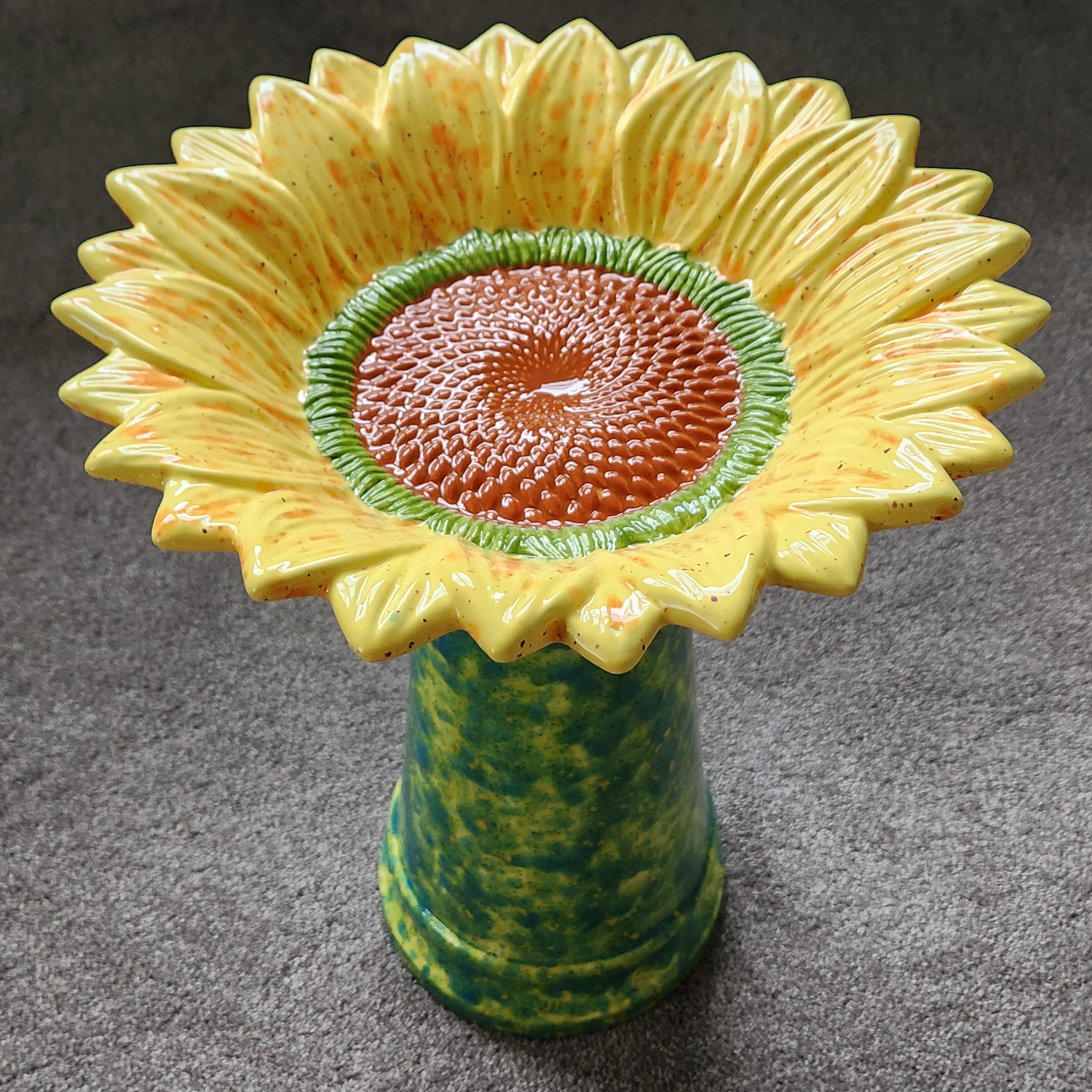 Sunflower Bird Bath Etsy
