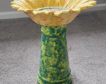 Sunflower Bird Bath