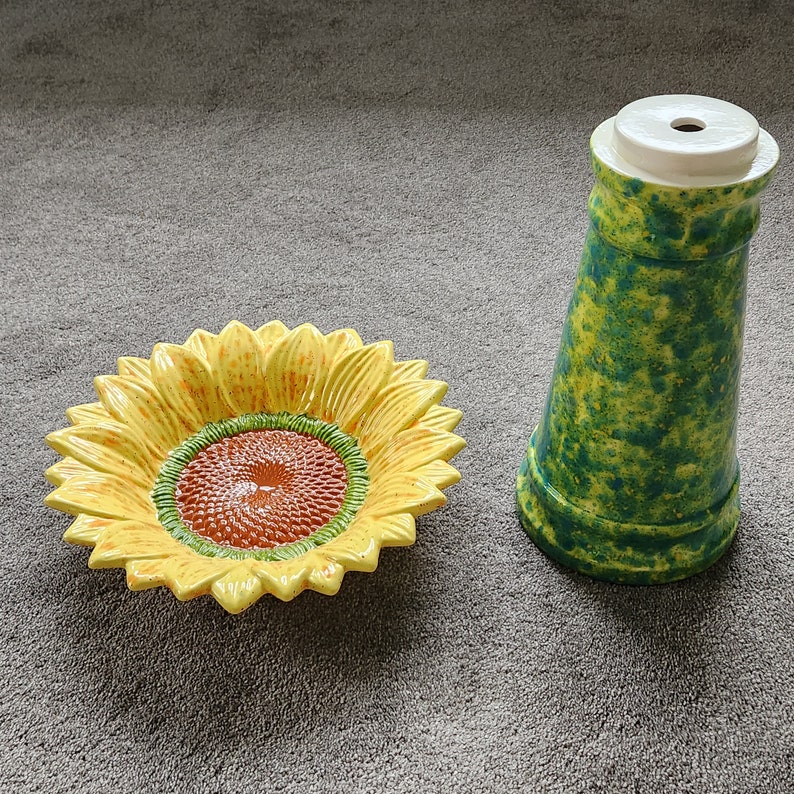 Sunflower Bird Bath Etsy