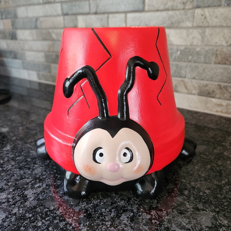 Ceramic Ladybug Patio/pot - Etsy