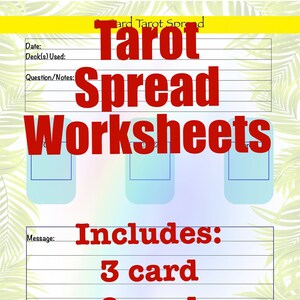 Tarot Spread Worksheets