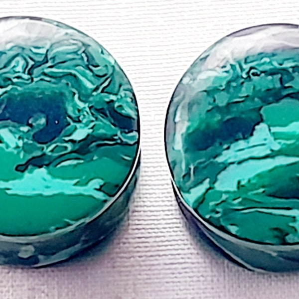 Top quality Malachite organic gemstone handmade Plaug fine polish custom design available need your size 2mm t50mm