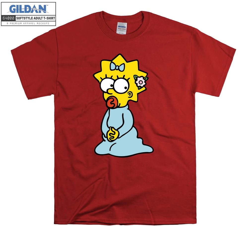 The Simpsons Maggie Simpson T Shirt Art Cartoon T-shirt Tshirt | Etsy