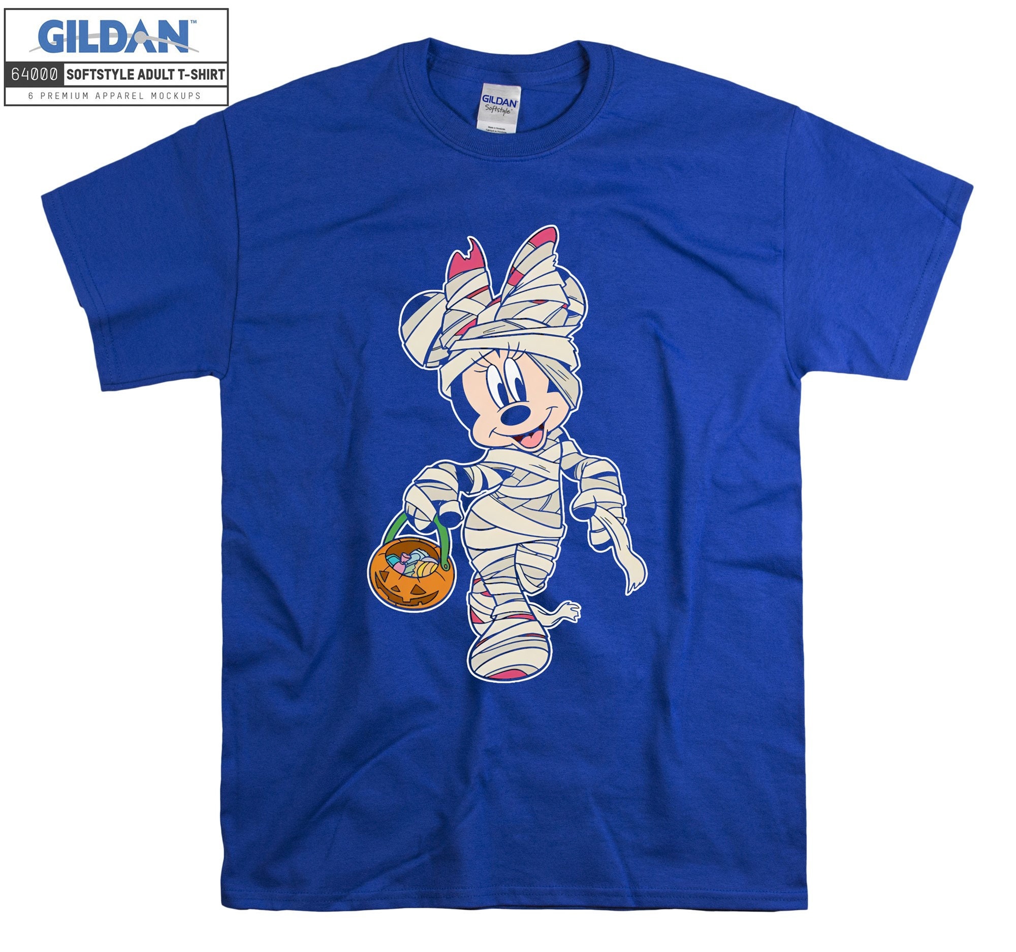 Discover Minnie Mouse Mummy With Pumpkin Basket T shirt Hoodie Hoody T-shirt Tshirt S-M-L-XL-XXL-3XL-4XL-5XL Oversized Men Women Unisex 6434