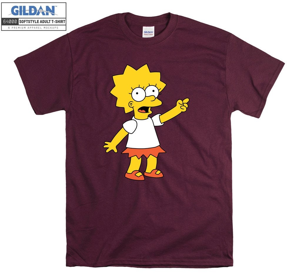 The Simpsons Lisa Simpson Confused T Shirt Art Cartoon T-shirt | Etsy