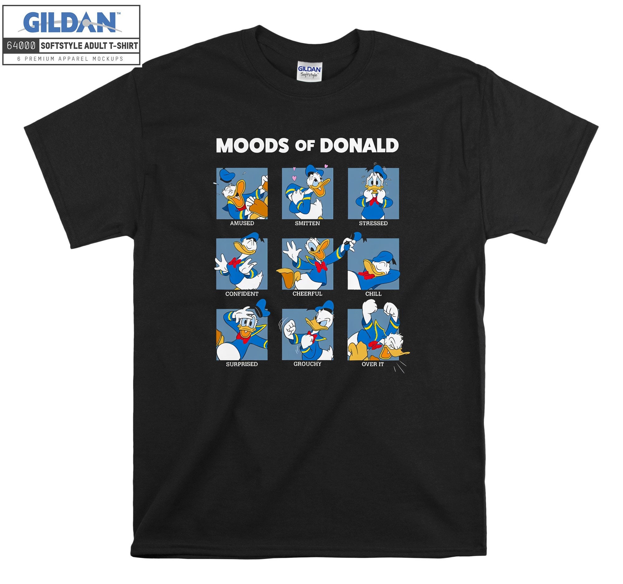 Discover Moods Of Donald Duck Funny Face T shirt