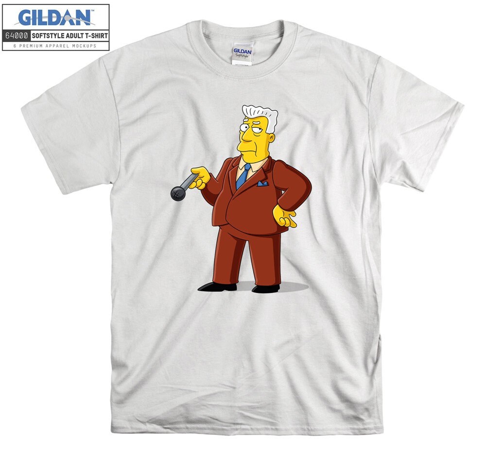 Discover The Simpsons Kent Brockman Microphone T shirt Art Cartoon T-shirt Tshirt S-M-L-XL-XXL-3XL-4XL-5XL Oversized Men Women Unisex 5035