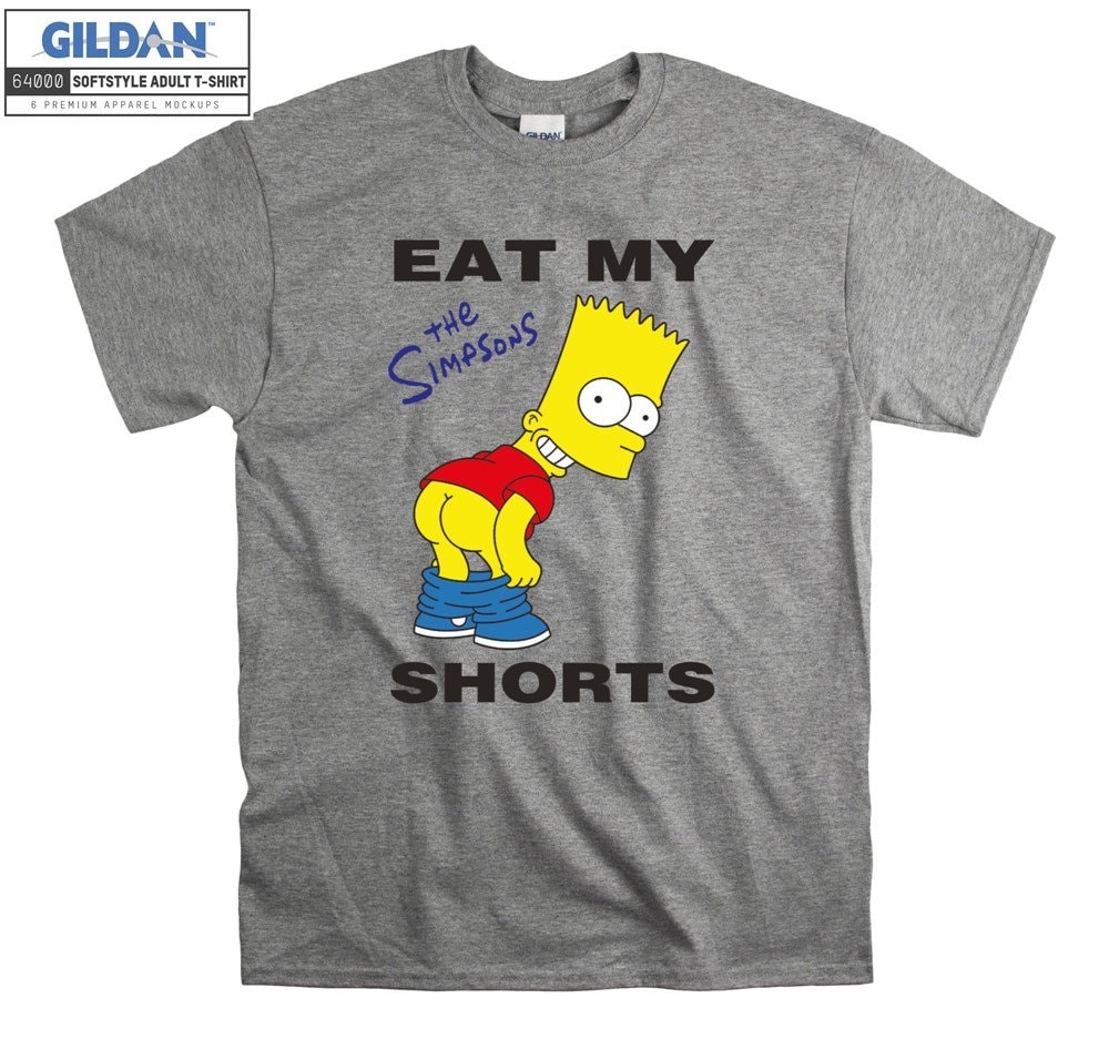 The Simpsons Bart Simpson Eat My Shorts T Shirt Art Cartoon Etsy