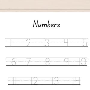 Alphabet and Number Tracing, Letter Tracing, Handwriting Practice ...
