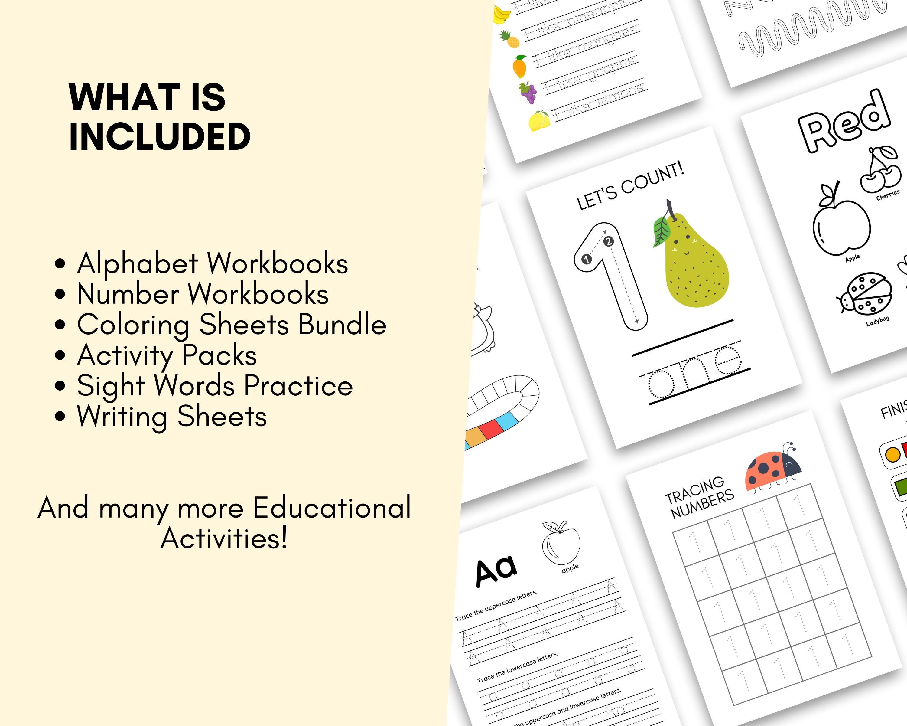 Ultimate Preschool Kindergarten Bundle, Preschool Workbook ...