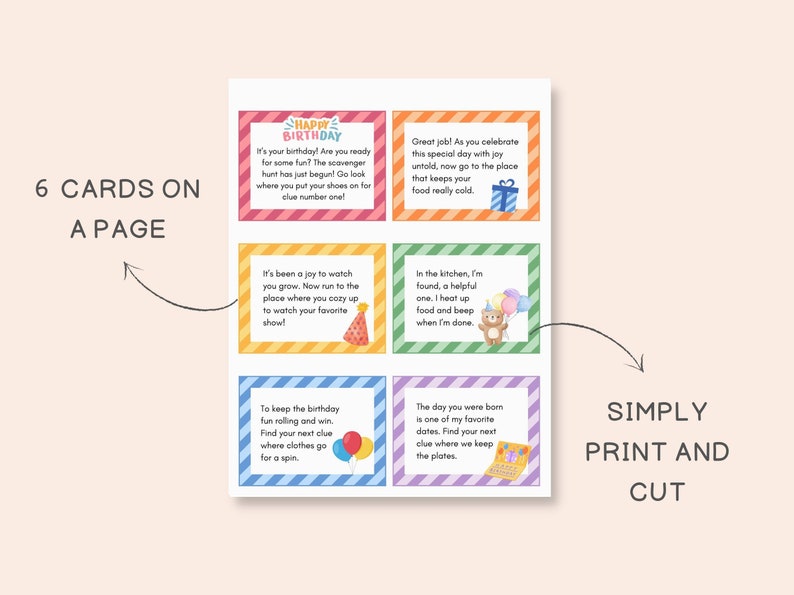 Elevate your childs birthday celebration with this Birthday Scavenger Hunt Printable! This engaging activity promises adventure, and precious memories.