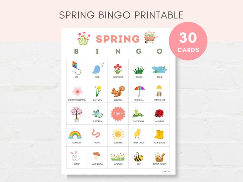 Welcome spring with this fun and engaging Spring Bingo Game—perfect for kids of all ages! This printable game is ideal for spring-themed parties, classroom activities, family gatherings, or just a fun afternoon at home.