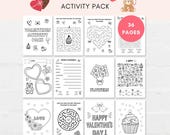 Valentines Activity Printable, Valentines Party Games, Valentines Coloring, Kids Valentines Day, Valentines Activity Pack, I Spy Printable