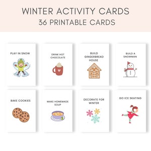 Winter Activity Cards, Winter Activities, Winter Game, Hello Winter, Winter Kids Printable, Printable winter activities, Bored Kids activity