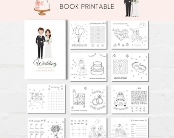 Wedding Activity Book, Wedding Kids Activity, Wedding Activity Pack, Wedding Activities, Wedding Printable, Kids Wedding Favor