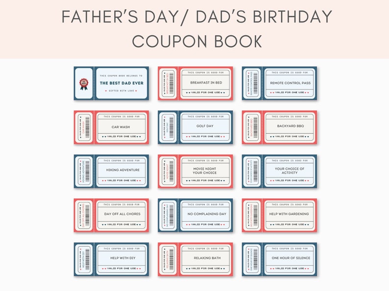 Celebrate Fathers Day with heartwarming gestures! This Printable Fathers Day Coupons for Kids are perfect for creating special moments.