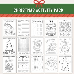 Christmas Activities Printable, Christmas Activity Book, Christmas Coloring, Christmas Party Games, Christmas Kids Printable