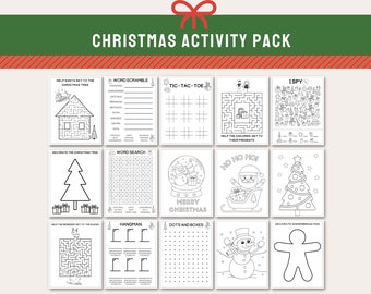 Christmas Activities Printable, Christmas Activity Book, Christmas Coloring, Christmas Party Games, Christmas Kids Printable