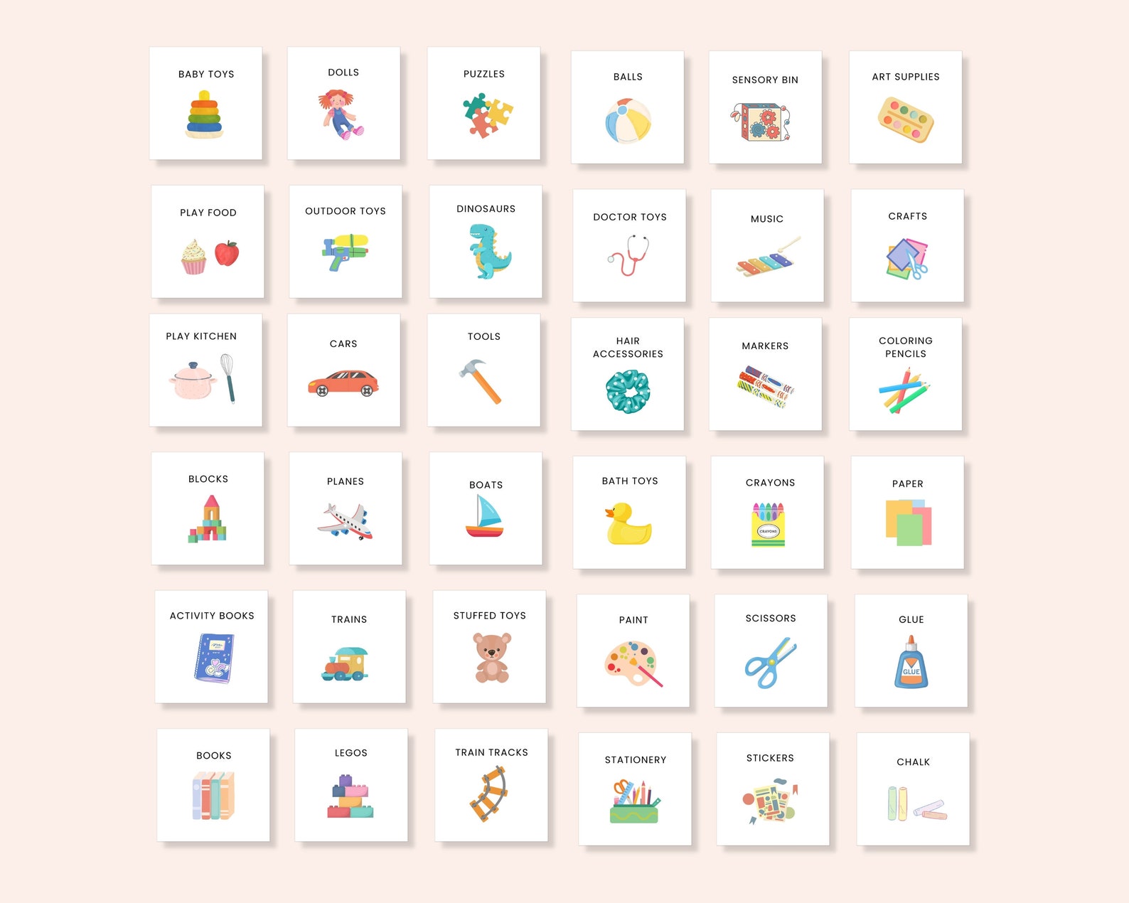 Toy Labels Printable, Toy Organization, Toy Storage, Organization ...