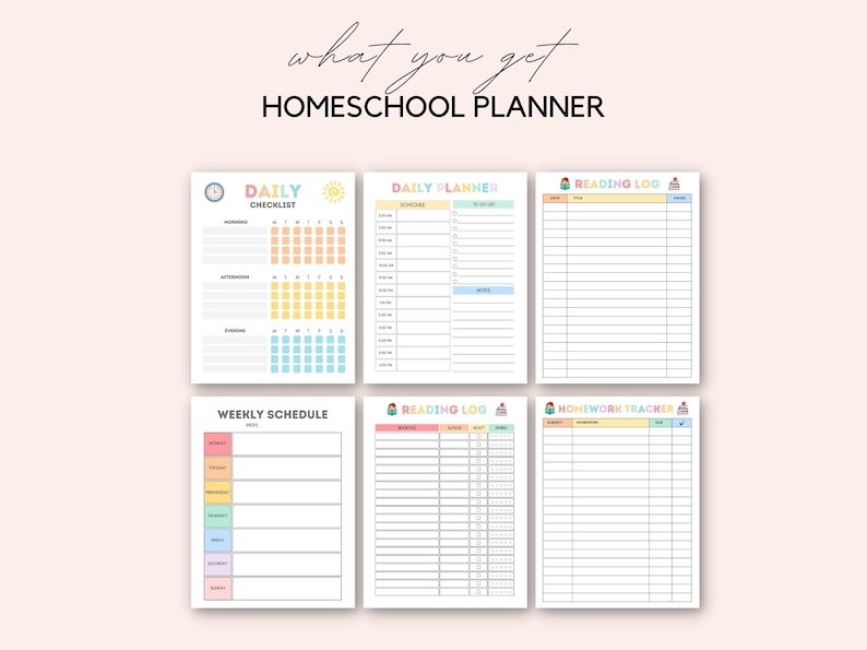 Stay organized and make homeschooling easier with this beautifully designed Homeschool Planner Printable. This printable PDF is perfect for parents who want to keep their children’s learning on track. It includes space for daily schedules, weekly goals, subjects, and more—everything you need to plan a successful homeschool routine.