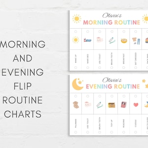 Routine Flip Chart, Morning Routine, Bedtime Routine, Kids Routine Chart, Daily Routine Chart, Daily Rhythm, Editable Routine Flipchart