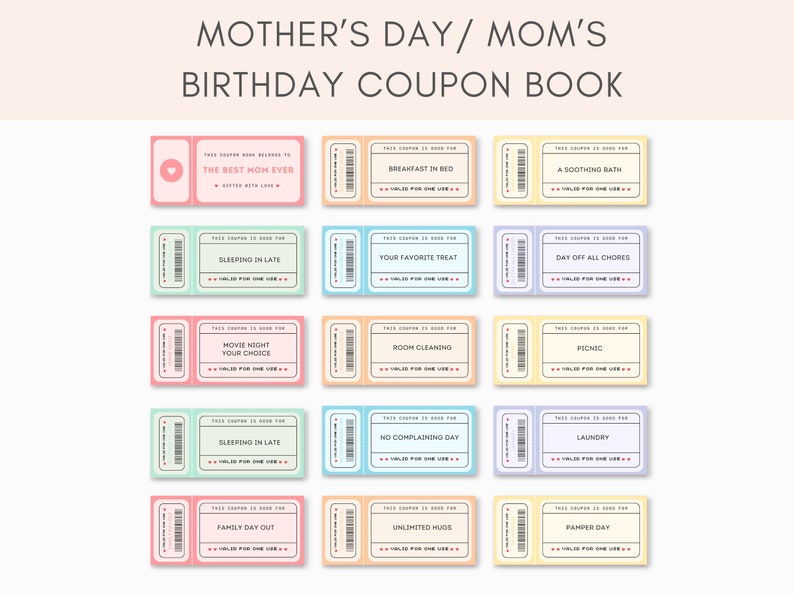 Celebrate Mothers Day with heartwarming gestures! This Printable Mothers Day Coupons for Kids are perfect for creating special moments.
