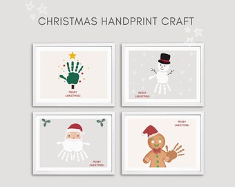 Christmas Handprint, Christmas Craft, Handprint Art, Christmas Activity, Christmas Keepsake, Christmas Printable Gift, Christmas Wall Art