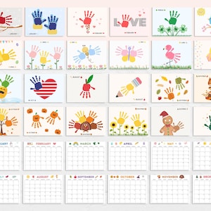 Celebrate your child’s growth with this handprint calendar for 2027!
This  handprint calendar allows you to create lasting memories with your child’s handprints each month. Simply add your child’s handprints to this printable handprint calendar, and you’ll have a unique, creative, and meaningful way to celebrate the year.