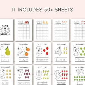 Boost your child’s math skills with this Kindergarten Number Workbook! This printable set includes a variety of number worksheets for kids, designed to make learning fun and interactive.
