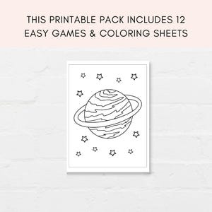 Keep kids busy with this Space Activity Pack, which includes Space activity games and Space coloring sheets. Print as many as you like.