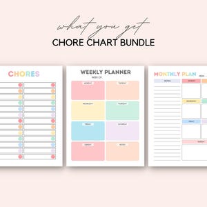 Encourage responsibility with this fun Chore Chart Bundle for Kids! This printable set is perfect for families who want to establish daily routines and teach kids discipline.
