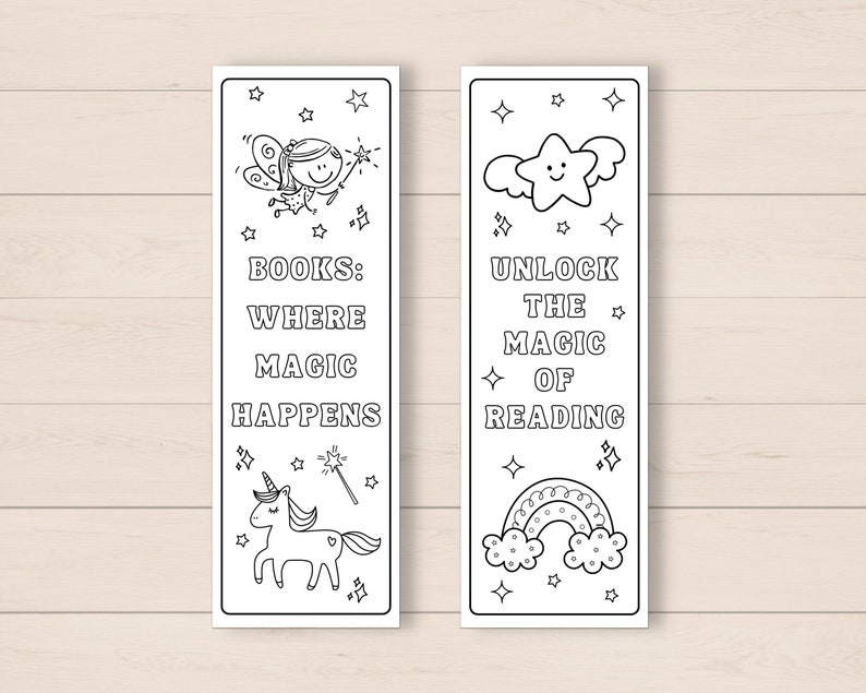 Coloring Bookmarks, Printable Bookmarks, Bookmarks for Kids, DIY Bookmarks, Bookmarks to color, Bookmark Set, Kids Coloring, Gifts for Kids