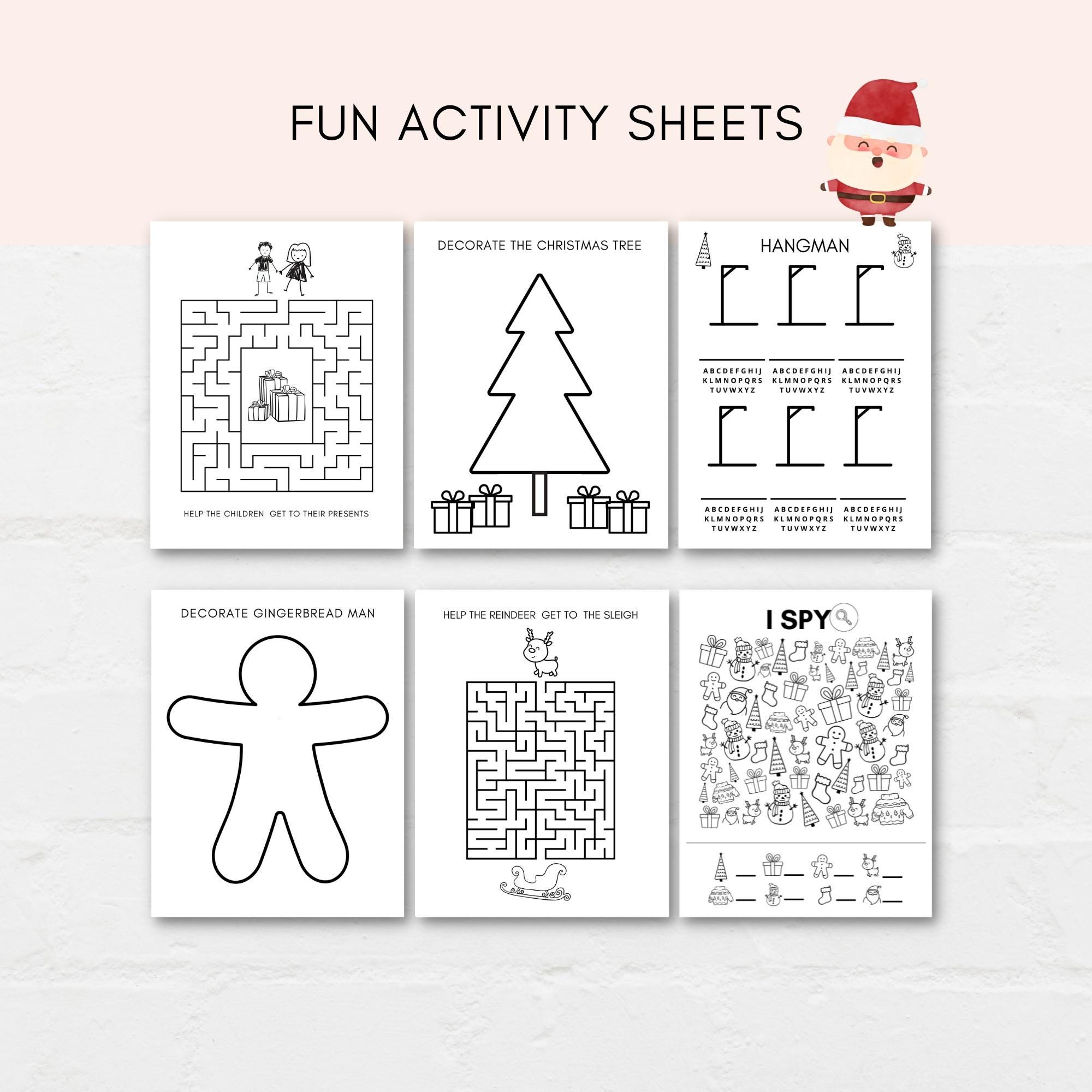 Christmas Activity Book, Christmas Activity Printable, Christmas ...