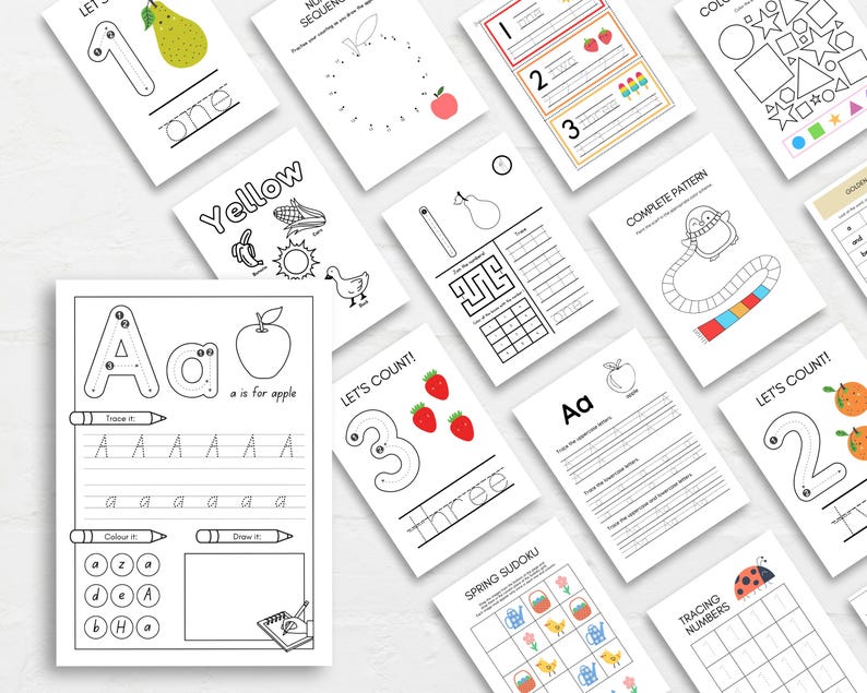 Get the Ultimate Preschool Kindergarten Bundle for a complete educational experience! This comprehensive kids learning bundle includes everything you need to engage your child with fun and interactive activities.