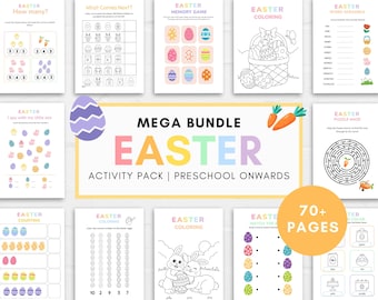 Easter Preschool Activity Pack, Easter activity Printable, Easter Preschool, Easter Kindergarten, Easter Homeschool, Easter Coloring