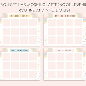 Kids Daily Routine Cards, Routine Chart for Kids, Morning Routine, Bedtime Routine, Kids Daily Schedule, Visual Schedule, Daily Rhythm