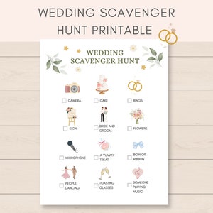 Add fun to your wedding with this Wedding Scavenger Hunt! This interactive game is perfect for engaging your guests specially kids and creating lasting memories.