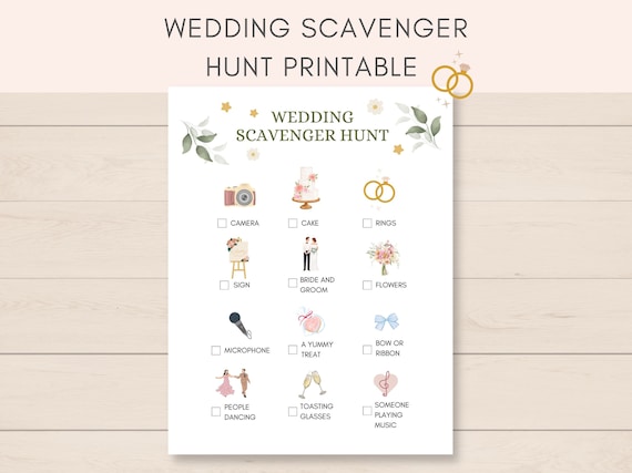 Wedding Scavenger Hunt, I Spy Wedding Game, Wedding Games, Printable, Wedding activities, Wedding Scavenger, Wedding Printables, I Spy