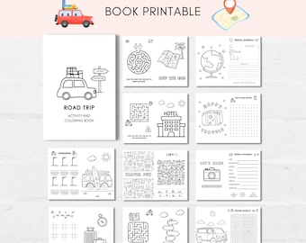 Road Trip Games, Travel Activities, Kids Travel Games, Kids Travel Journal, Kids Activities printable, Road Trip Kids, Travel Activity Pack