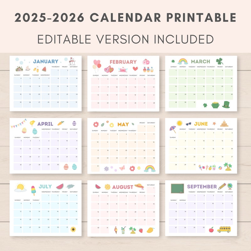 If Calendar 2025 2026 Etsy